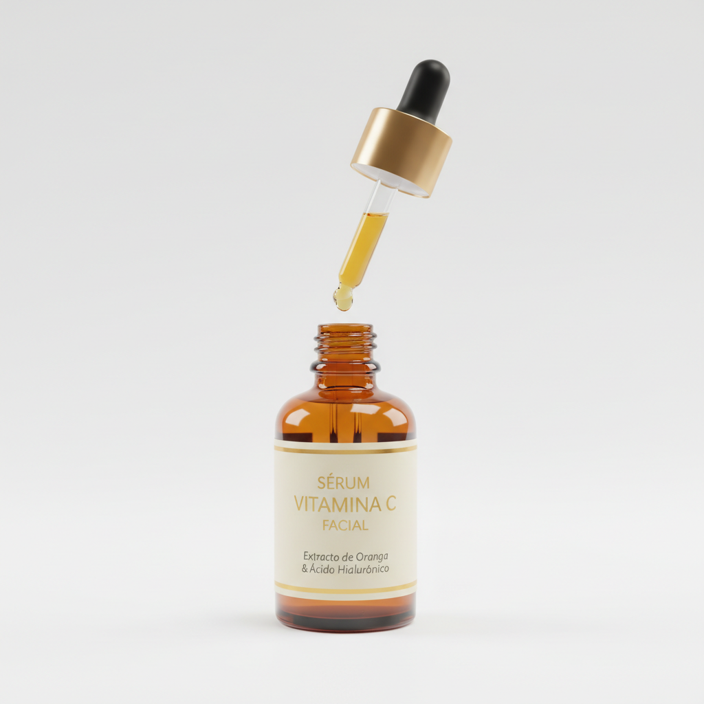 Frasco de sérum vitamina C facial